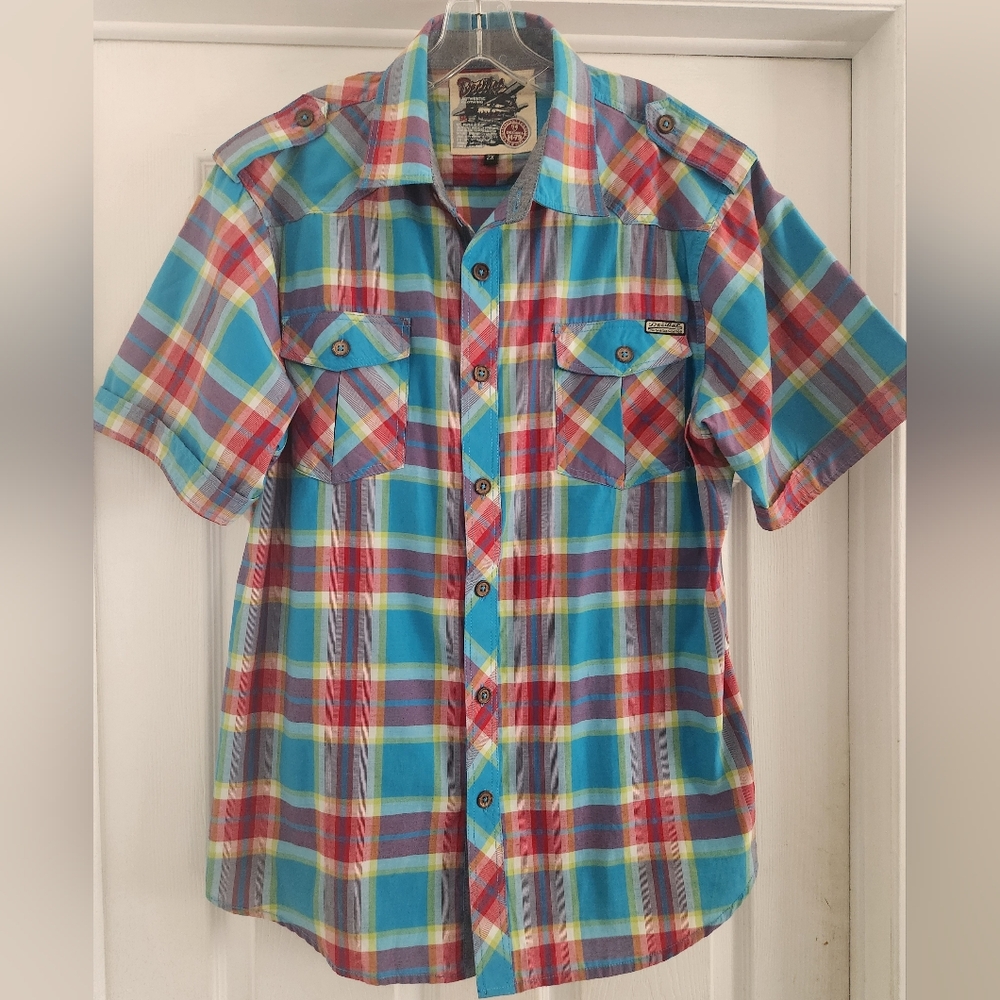 Decibel Men's Multicolor Plaid Button-Down Shirt